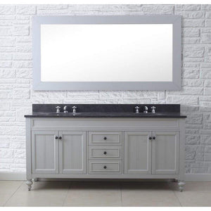 Water Creation Vanity Water Creation POTENZA72EG Potenza 72 Inch Earl Grey Double Sink Bathroom Vanity
