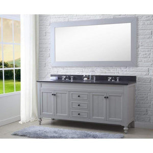 Water Creation Vanity Water Creation POTENZA72EG Potenza 72 Inch Earl Grey Double Sink Bathroom Vanity