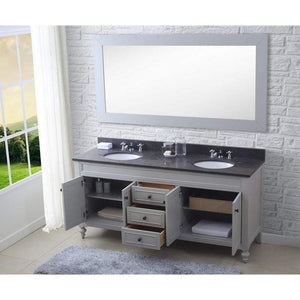 Water Creation Vanity Water Creation POTENZA72EG Potenza 72 Inch Earl Grey Double Sink Bathroom Vanity