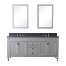 Load image into Gallery viewer, Water Creation Vanity Water Creation POTENZA72EGC Potenza 72 Inch Earl Grey Double Sink Bathroom Vanity With 2 Matching Framed Mirrors