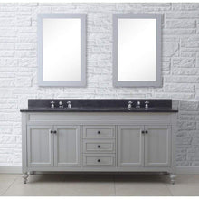 Load image into Gallery viewer, Water Creation Vanity Water Creation POTENZA72EGC Potenza 72 Inch Earl Grey Double Sink Bathroom Vanity With 2 Matching Framed Mirrors