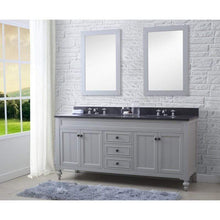 Load image into Gallery viewer, Water Creation Vanity Water Creation POTENZA72EGC Potenza 72 Inch Earl Grey Double Sink Bathroom Vanity With 2 Matching Framed Mirrors