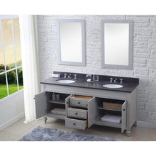 Load image into Gallery viewer, Water Creation Vanity Water Creation POTENZA72EGC Potenza 72 Inch Earl Grey Double Sink Bathroom Vanity With 2 Matching Framed Mirrors