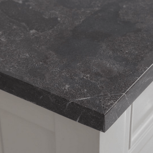 Water Creation Vanity Water Creation POTENZA72EGF1 Potenza 72 Inch Bathroom Vanity in Earl Grey with Blue Limestone Top with Faucet