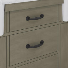 Load image into Gallery viewer, Water Creation Vanity Water Creation PY72CW03GG-A24TL1203 Paisley 72 Inch. Double Sink Carrara White Marble Countertop Vanity in Grizzle Gray with Hook Faucet and Mirror