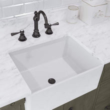 Load image into Gallery viewer, Water Creation Vanity Water Creation PY72CW03GG-A24TL1203 Paisley 72 Inch. Double Sink Carrara White Marble Countertop Vanity in Grizzle Gray with Hook Faucet and Mirror