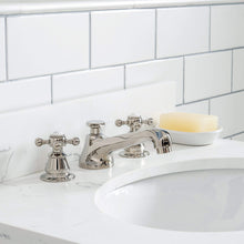 Load image into Gallery viewer, Water Creation Vanity Water Creation QU24QZ05PW-000BX0905 Queen 24-Inch Single Sink Quartz Carrara Vanity In Pure White  With F2-0009-05-BX Lavatory Faucet(s)