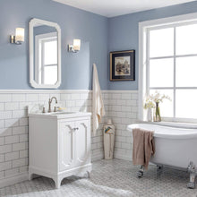 Load image into Gallery viewer, Water Creation Vanity Water Creation QU24QZ05PW-000TL1205 Queen 24-Inch Single Sink Quartz Carrara Vanity In Pure White  With F2-0012-05-TL Lavatory Faucet(s)