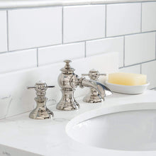 Load image into Gallery viewer, Water Creation Vanity Water Creation QU24QZ05PW-Q21FX1305 Queen 24-Inch Single Sink Quartz Carrara Vanity In Pure White With Matching Mirror(s) and F2-0013-05-FX Lavatory Faucet(s)