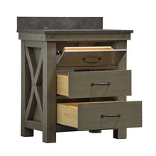 Load image into Gallery viewer, Water Creation Vanity Water Creation VAB030BLGG00 Aberdeen 30 Inch Grizzle Grey Single Sink Bathroom Vanity With Blue Limestone Counter Top