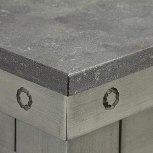 Water Creation Vanity Water Creation VAB072BLGG00 Aberdeen 72 Inch Grizzle Grey Double Sink Bathroom Vanity With Blue Limestone Counter Top