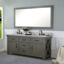 Load image into Gallery viewer, Water Creation Vanity Water Creation VAB072CWGG00 Aberdeen 72 Inch Grizzle Grey Double Sink Bathroom Vanity With Carrara White Marble Counter Top
