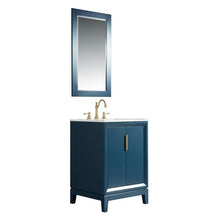 Load image into Gallery viewer, Water Creation Vanity Water Creation VEL024CWMB37 Elizabeth 24 Inch Single Sink Carrara White Marble Vanity In Monarch Blue with Lavatory Faucet