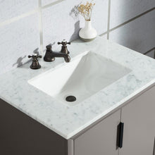 Load image into Gallery viewer, Water Creation Vanity Water Creation VEL030CWCG12 Elizabeth 30 Inch Single Sink Carrara White Marble Vanity In Cashmere Grey with Lavatory Faucet