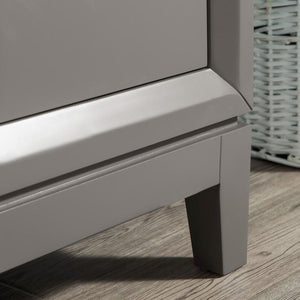 Water Creation Vanity Water Creation VEL036CWCG01 Elizabeth 36 Inch Single Sink Carrara White Marble Vanity In Cashmere Grey With Matching Mirror