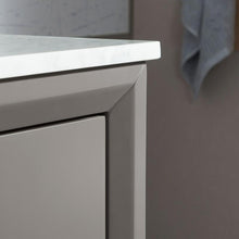 Load image into Gallery viewer, Water Creation Vanity Water Creation VEL036CWCG01 Elizabeth 36 Inch Single Sink Carrara White Marble Vanity In Cashmere Grey With Matching Mirror