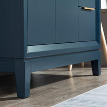 Load image into Gallery viewer, Water Creation Vanity Water Creation VEL036CWMB00 Elizabeth 36 Inch Single Sink Carrara White Marble Vanity In Monarch Blue