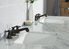 Load image into Gallery viewer, Water Creation Vanity Water Creation VEL072CWCG12 Elizabeth 72 Inch Double Sink Carrara White Marble Vanity In Cashmere Grey with Lavatory Faucet