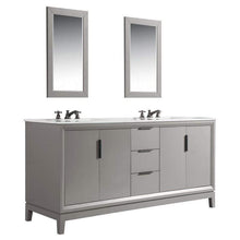 Load image into Gallery viewer, Water Creation Vanity Water Creation VEL072CWCG12 Elizabeth 72 Inch Double Sink Carrara White Marble Vanity In Cashmere Grey with Lavatory Faucet