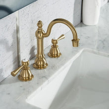 Load image into Gallery viewer, Water Creation Vanity Water Creation VEL072CWMB35 Elizabeth 72 Inch Double Sink Carrara White Marble Vanity In Monarch Blue with Matching Mirror and Lavatory Faucet