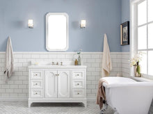 Load image into Gallery viewer, Water Creation Vanity Water Creation VQU048QCPW00 Queen 48 Inch Single Sink Quartz Carrara Vanity In Pure White
