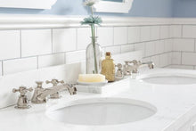 Load image into Gallery viewer, Water Creation Vanity Water Creation VQU060QCPW00 Queen 60 Inch Double Sink Quartz Carrara Vanity In Pure White
