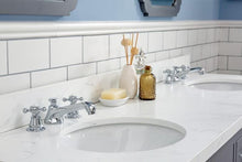 Load image into Gallery viewer, Water Creation Vanity Water Creation VQU072QCCG04 Queen 72 Inch Double Sink Quartz Carrara Vanity In Cashmere Grey With Matching Mirror
