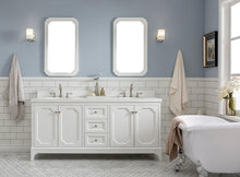 Load image into Gallery viewer, Water Creation Vanity Water Creation VQU072QCPW00 Queen 72 Inch Double Sink Quartz Carrara Vanity In Pure White