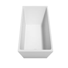 Load image into Gallery viewer, Wyndham Collection Bathtub Wyndham Collection WCBTK150159SWTRIM Hannah 59 Inch Freestanding Bathtub in White with Shiny White Drain and Overflow Trim