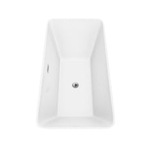 Load image into Gallery viewer, Wyndham Collection Bathtub Wyndham Collection WCBTK150459ATP11PC Tiffany 59 Inch Freestanding Bathtub in White with Floor Mounted Faucet, Drain and Overflow Trim in Polished Chrome