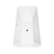 Load image into Gallery viewer, Wyndham Collection Bathtub Wyndham Collection WCBTK150467ATP11PC Tiffany 67 Inch Freestanding Bathtub in White with Floor Mounted Faucet, Drain and Overflow Trim in Polished Chrome
