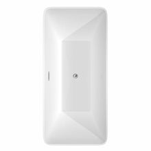 Load image into Gallery viewer, Wyndham Collection Bathtub Wyndham Collection WCBTK150467ATP11PC Tiffany 67 Inch Freestanding Bathtub in White with Floor Mounted Faucet, Drain and Overflow Trim in Polished Chrome