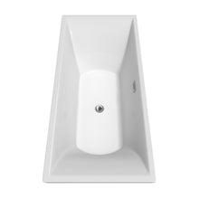 Load image into Gallery viewer, Wyndham Collection Bathtub Wyndham Collection WCBTK151871ATP11PC Maryam 71 Inch Freestanding Bathtub in White with Floor Mounted Faucet, Drain and Overflow Trim in Polished Chrome