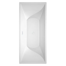 Load image into Gallery viewer, Wyndham Collection Bathtub Wyndham Collection WCBTK151871SWTRIM Maryam 71 Inch Freestanding Bathtub in White with Shiny White Drain and Overflow Trim