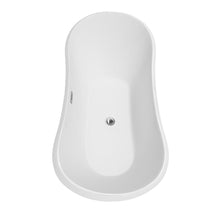 Load image into Gallery viewer, Wyndham Collection Bathtub Wyndham Collection WCBTK152871 Bolera 71 Inch Freestanding Bathtub in White with Polished Chrome Drain and Overflow Trim