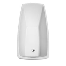 Load image into Gallery viewer, Wyndham Collection Bathtub Wyndham Collection WCBTK153367 Antigua 67 Inch Freestanding Bathtub in White with Polished Chrome Drain and Overflow Trim