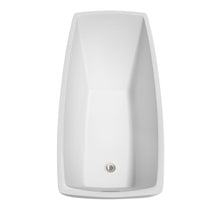 Load image into Gallery viewer, Wyndham Collection Bathtub Wyndham Collection WCBTK153367BNTRIM Antigua 67 Inch Freestanding Bathtub in White with Brushed Nickel Drain and Overflow Trim