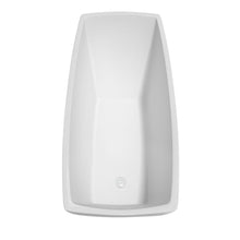 Load image into Gallery viewer, Wyndham Collection Bathtub Wyndham Collection WCBTK153367SWTRIM Antigua 67 Inch Freestanding Bathtub in White with Shiny White Drain and Overflow Trim