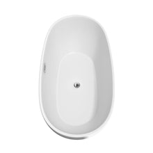 Load image into Gallery viewer, Wyndham Collection Bathtub Wyndham Collection WCBTK156167 Juno 67 Inch Freestanding Bathtub in White with Polished Chrome Drain and Overflow Trim