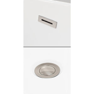 Wyndham Collection Bathtub Wyndham Collection WCOBT100060ATP11BN Melissa 60 Inch Freestanding Bathtub in White with Floor Mounted Faucet, Drain and Overflow Trim in Brushed Nickel