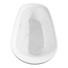 Load image into Gallery viewer, Wyndham Collection Bathtub Wyndham Collection WCOBT100071SWTRIM Melissa 71 Inch Freestanding Bathtub in White with Shiny White Drain and Overflow Trim