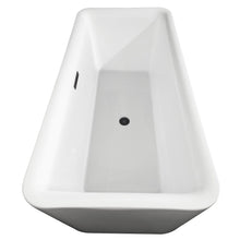 Load image into Gallery viewer, Wyndham Collection Bathtub Wyndham Collection WCOBT100169MBTRIM Emily 69 Inch Freestanding Bathtub in White with Matte Black Drain and Overflow Trim