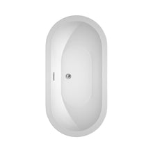 Load image into Gallery viewer, Wyndham Collection Bathtub Wyndham Collection WCOBT100260ATP11PC Soho 60 Inch Freestanding Bathtub in White with Floor Mounted Faucet, Drain and Overflow Trim in Polished Chrome