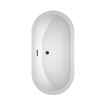Load image into Gallery viewer, Wyndham Collection Bathtub Wyndham Collection WCOBT100260MBTRIM Soho 60 Inch Freestanding Bathtub in White with Matte Black Drain and Overflow Trim