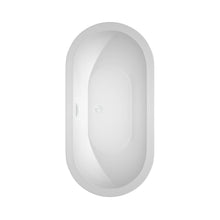 Load image into Gallery viewer, Wyndham Collection Bathtub Wyndham Collection WCOBT100260SWTRIM Soho 60 Inch Freestanding Bathtub in White with Shiny White Drain and Overflow Trim