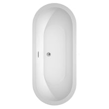 Load image into Gallery viewer, Wyndham Collection Bathtub Wyndham Collection WCOBT100272 Soho 72 Inch Freestanding Bathtub in White with Polished Chrome Drain and Overflow Trim
