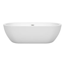Load image into Gallery viewer, Wyndham Collection Bathtub Wyndham Collection WCOBT100272 Soho 72 Inch Freestanding Bathtub in White with Polished Chrome Drain and Overflow Trim
