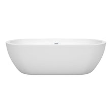 Load image into Gallery viewer, Wyndham Collection Bathtub Wyndham Collection WCOBT100272SWTRIM Soho 72 Inch Freestanding Bathtub in White with Shiny White Drain and Overflow Trim