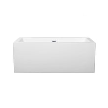 Load image into Gallery viewer, Wyndham Collection Bathtub Wyndham Collection WCOBT101160SWTRIM Melody 60 Inch Freestanding Bathtub in White with Shiny White Drain and Overflow Trim