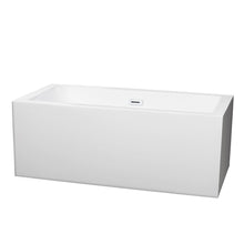 Load image into Gallery viewer, Wyndham Collection Bathtub Wyndham Collection WCOBT101160SWTRIM Melody 60 Inch Freestanding Bathtub in White with Shiny White Drain and Overflow Trim